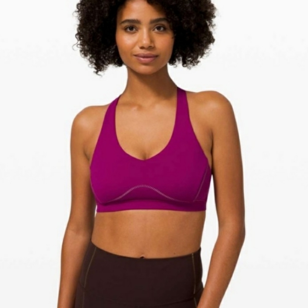 Lululemon Arise Bra C/D Deep Fuschia 12 NWT